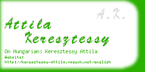 attila keresztessy business card